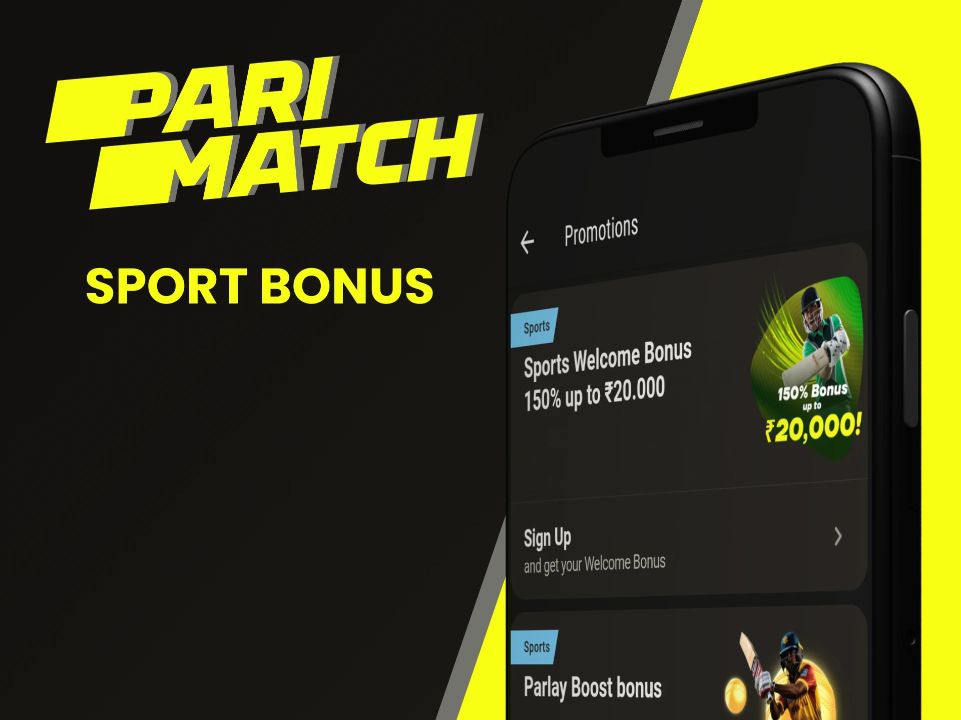 Get a sports bonus in the Parimatch app.
