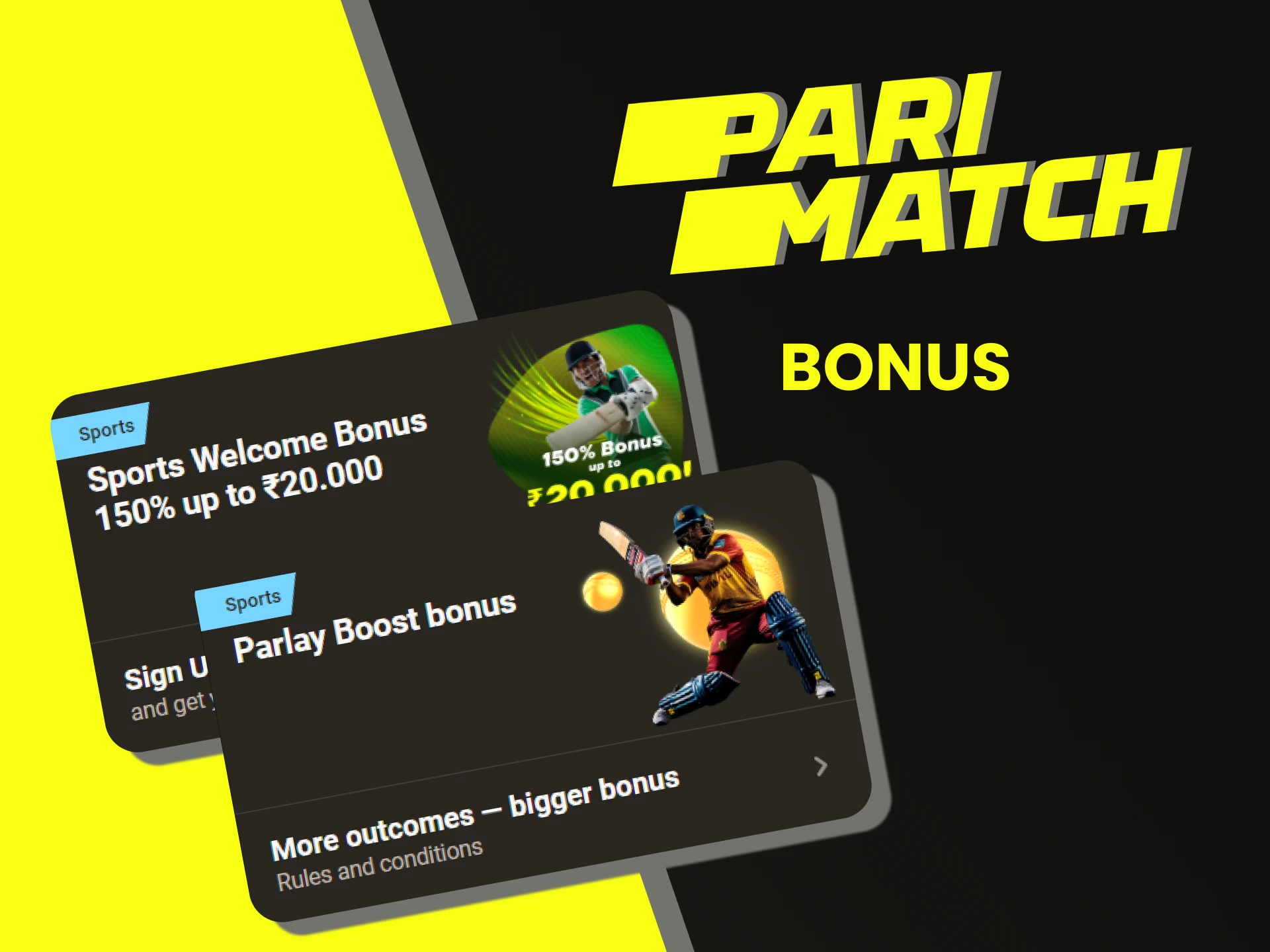 Get cricket betting bonuses from Parimatch.