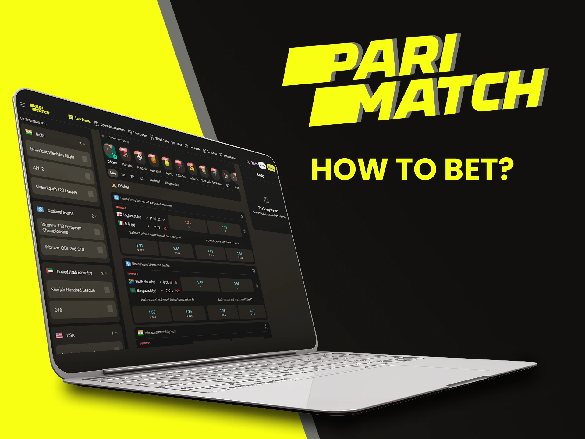 We will tell you how to start betting on Parimatch.