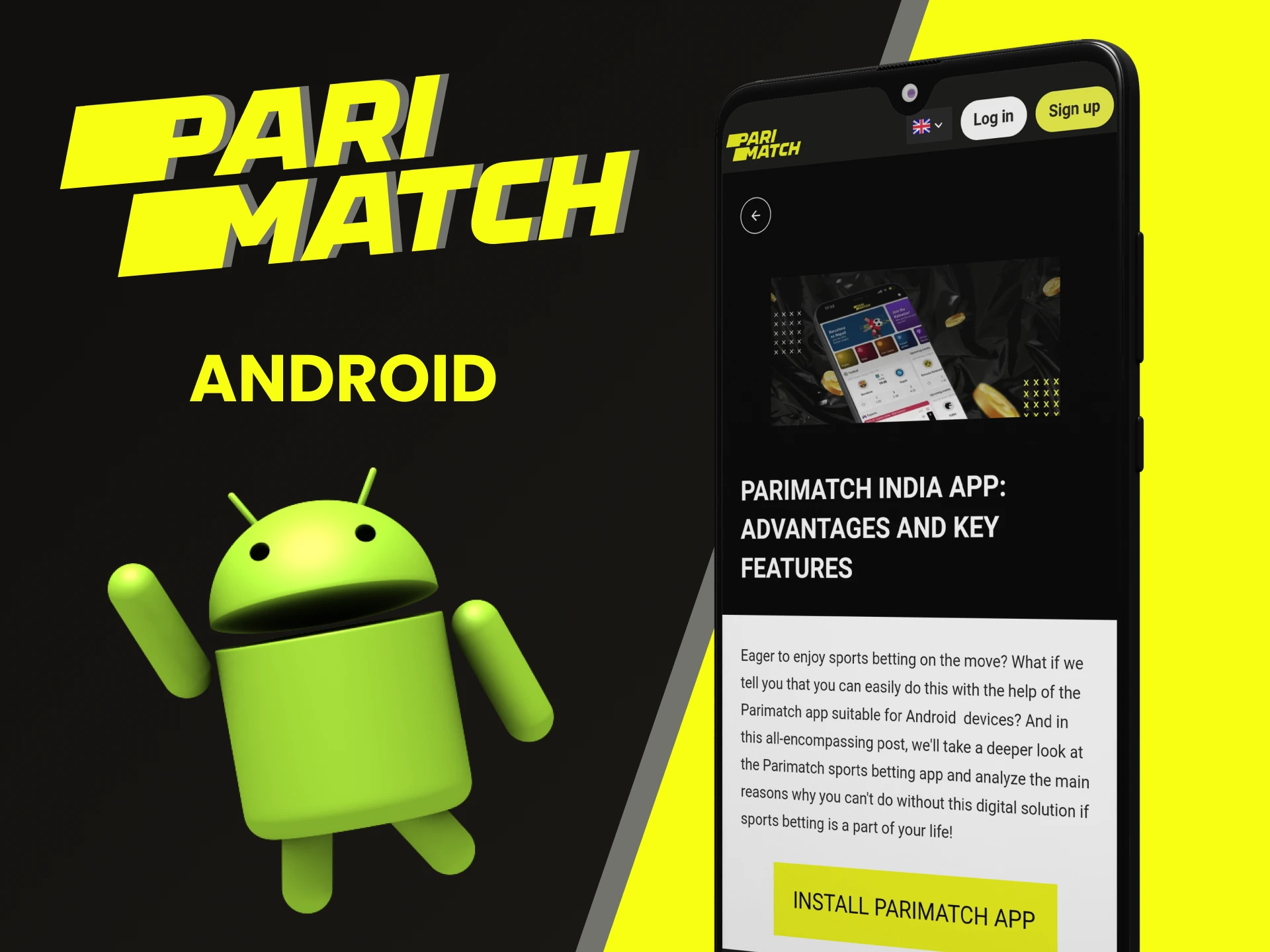 Download the Parimatch app for Android.