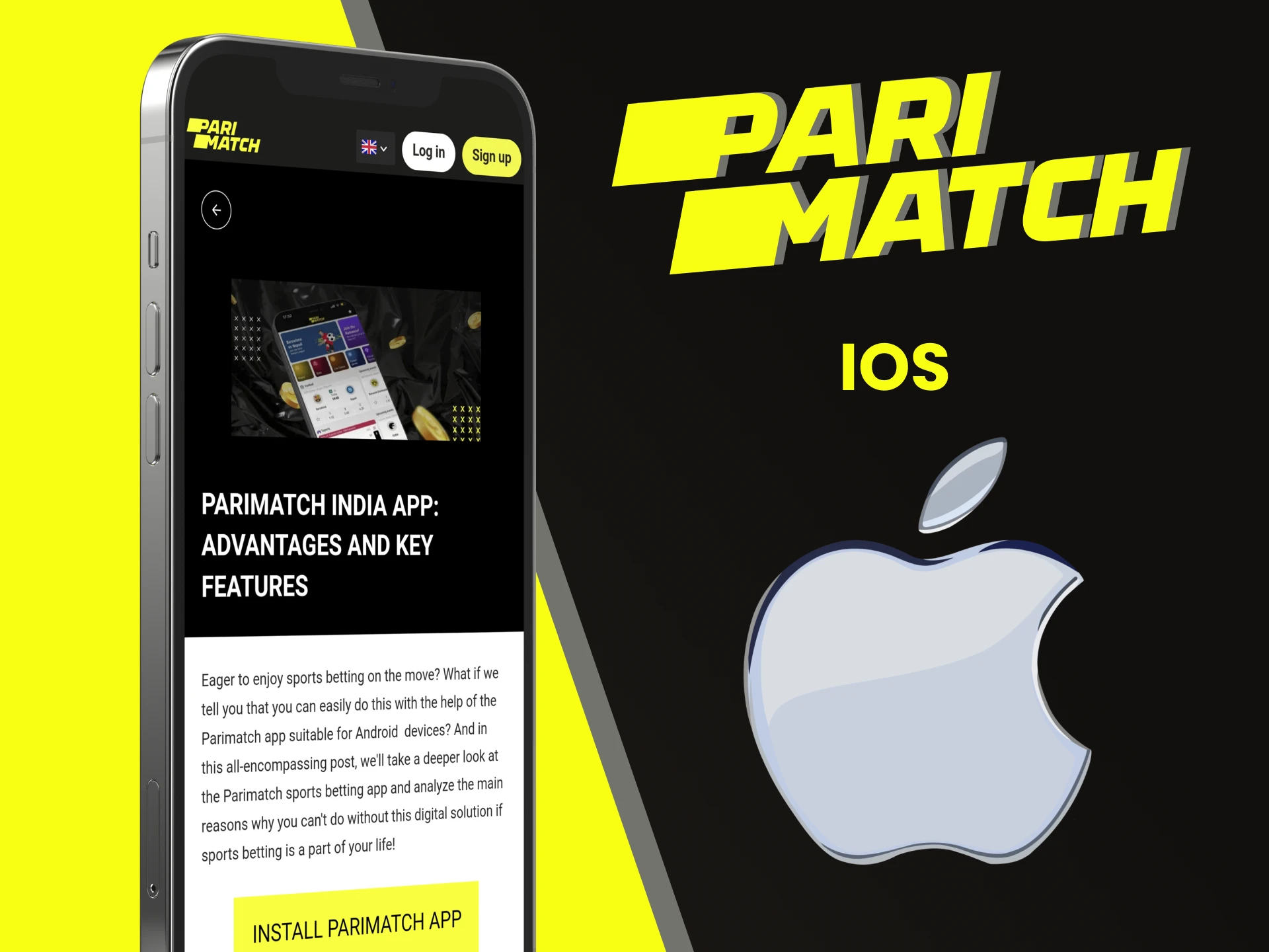 Download the Parimatch app for iOS.